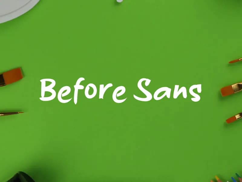 b Before Sans
