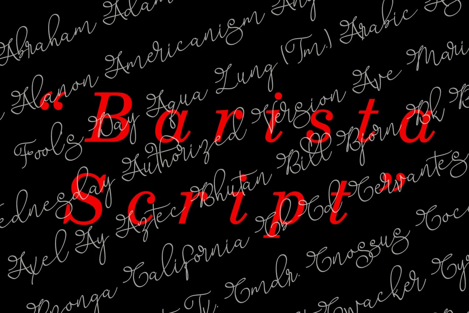 Barista Script