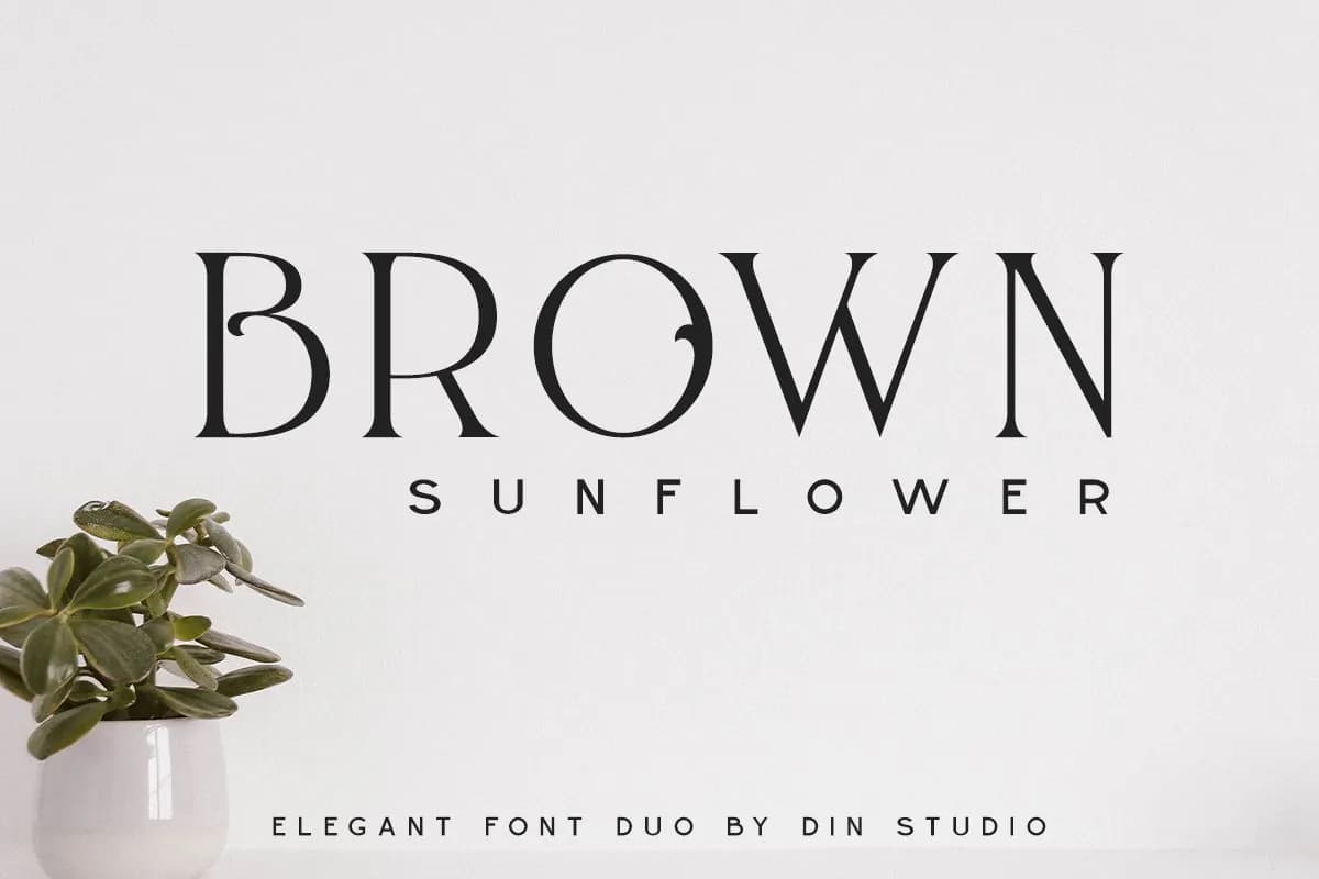 BROWN SUNFLOWER SERIF