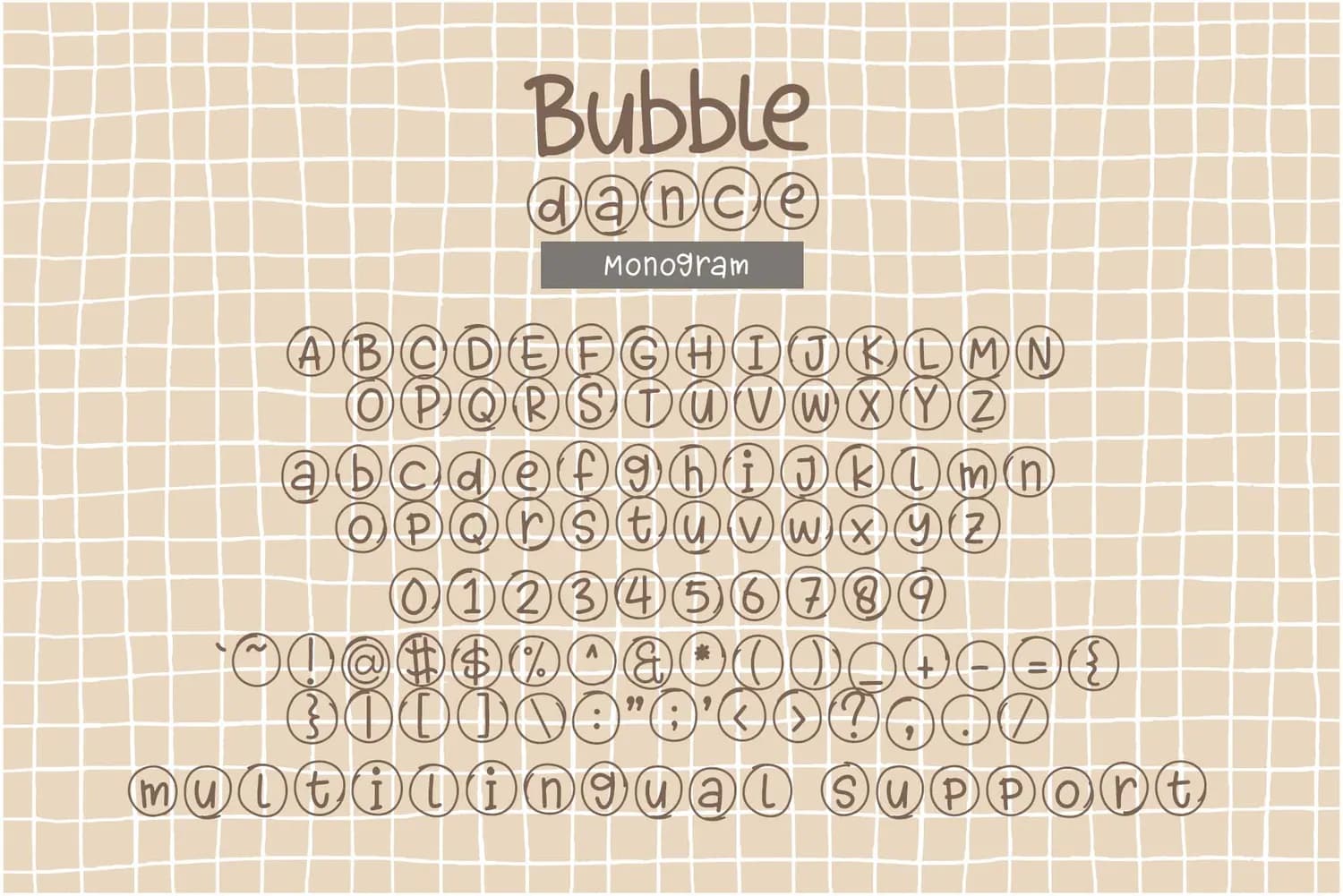 Bubble Dance Monogram