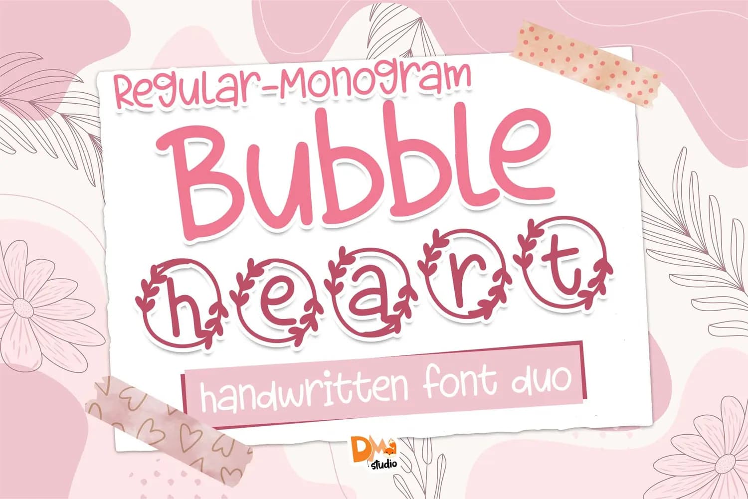 Bubble Heart Monogram
