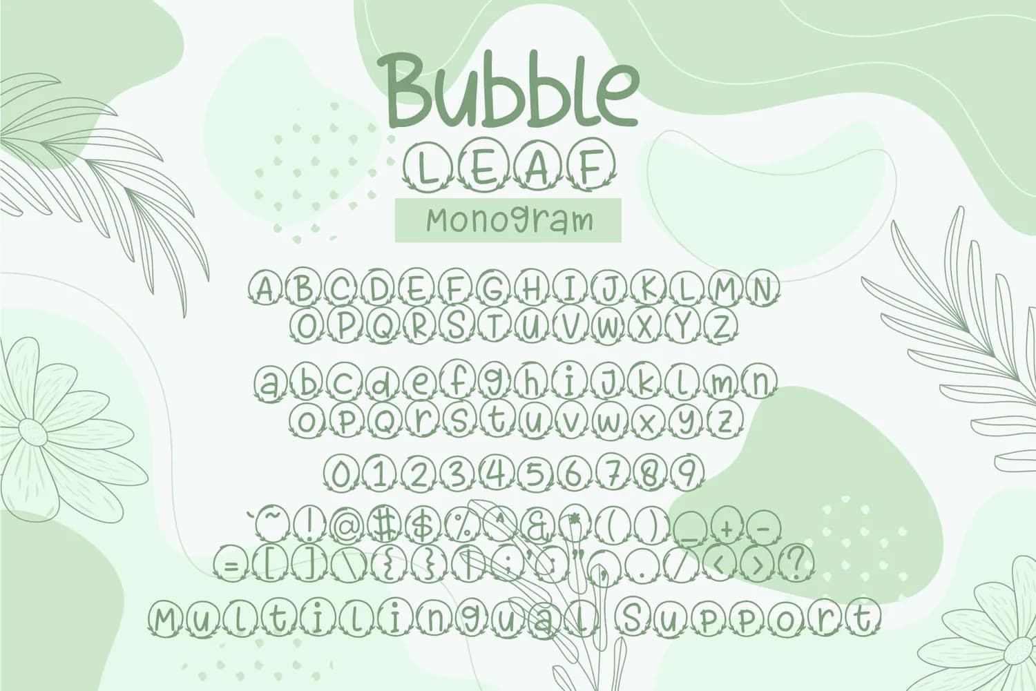 Bubble Leaf Monogram