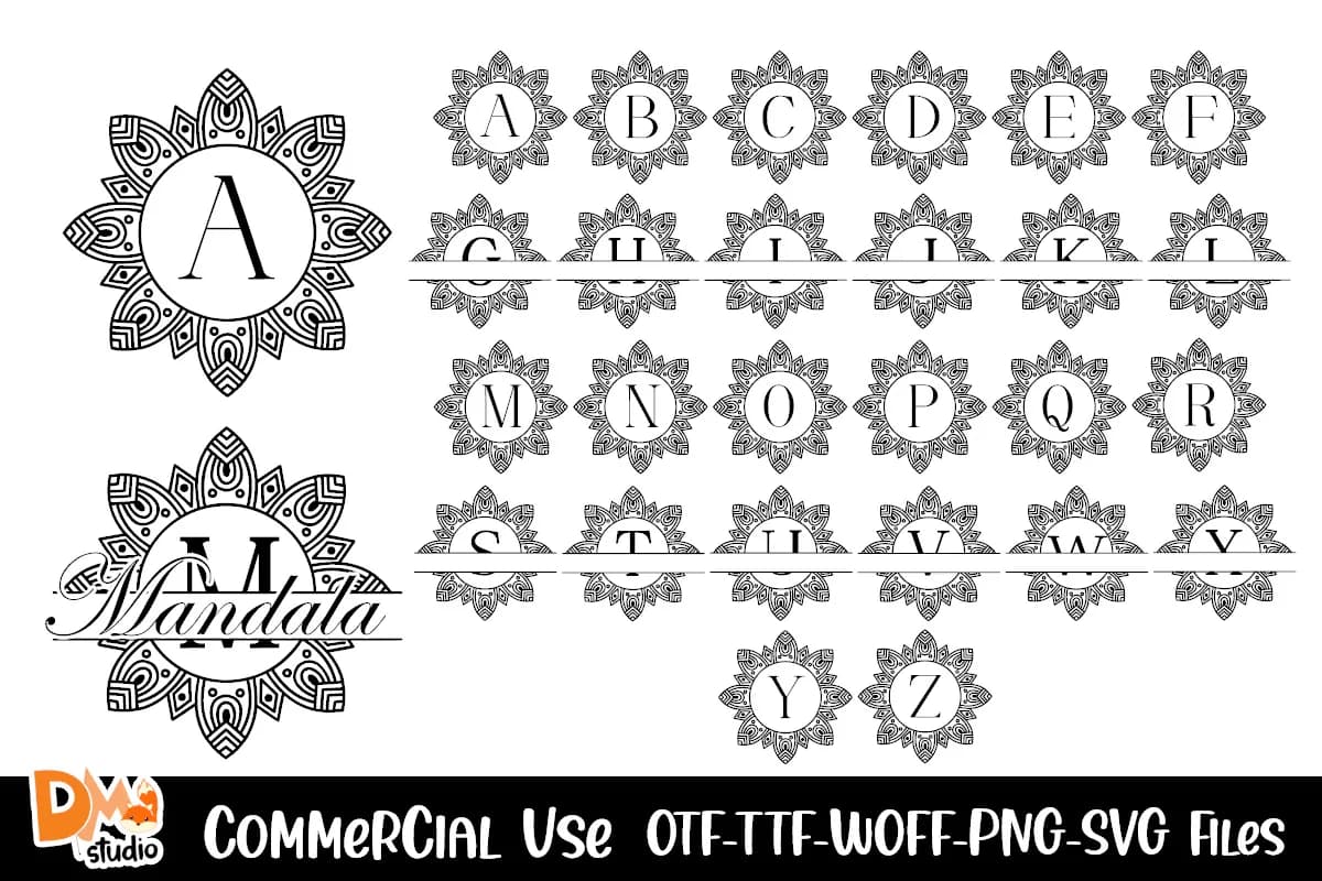 Diamond mandala monogram