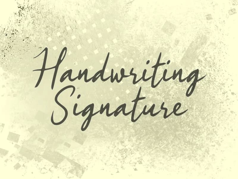 h Handwriting Signature