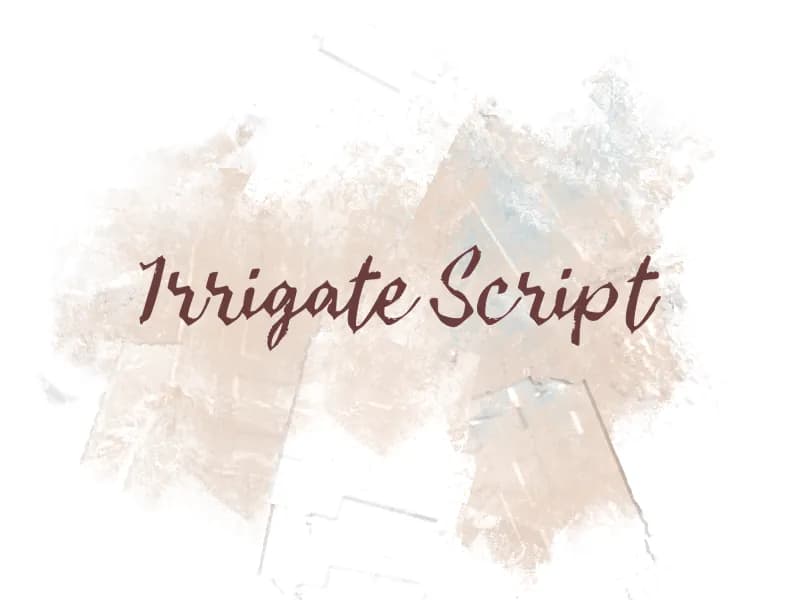 i Irrigate Script