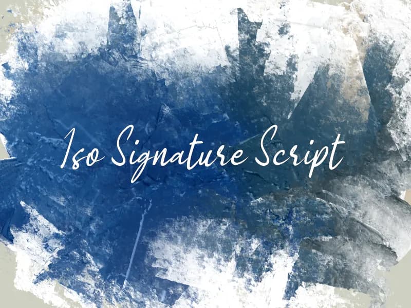 i Iso Signature Script