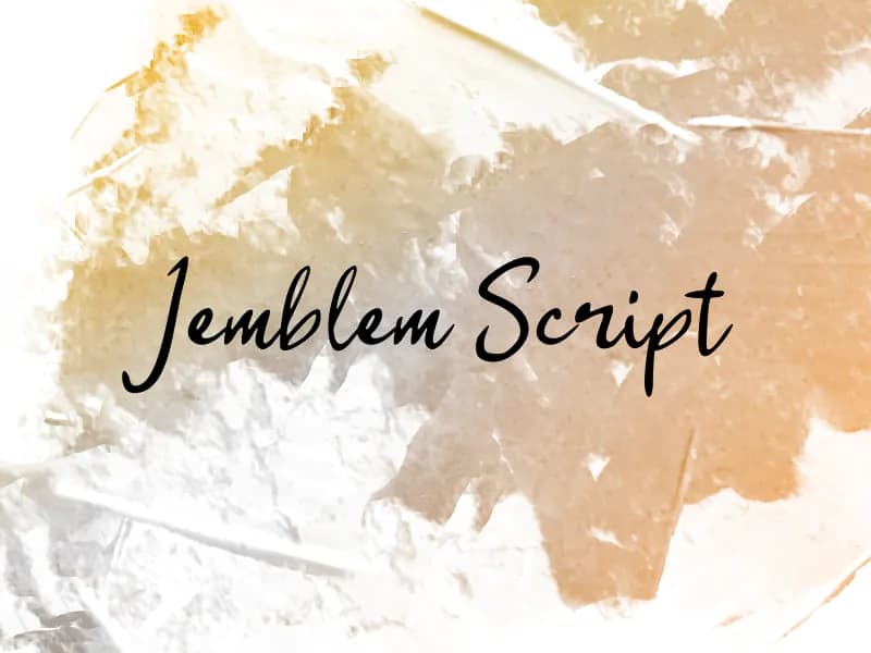 j Jemblem Script