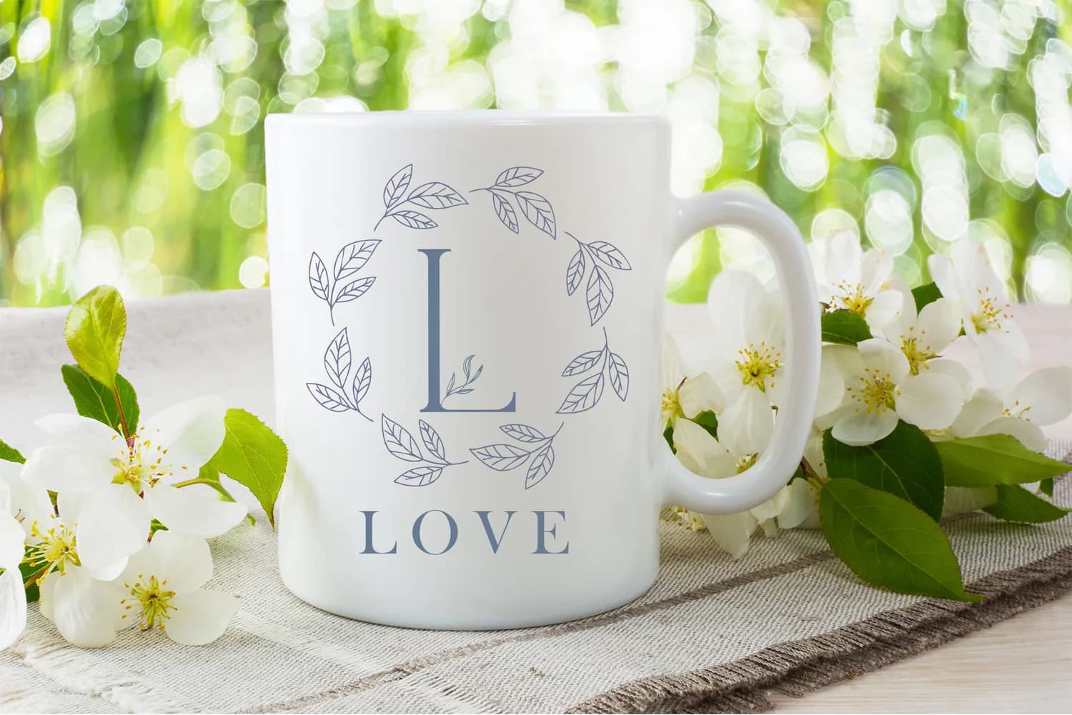 Monogram Leaves Wreath