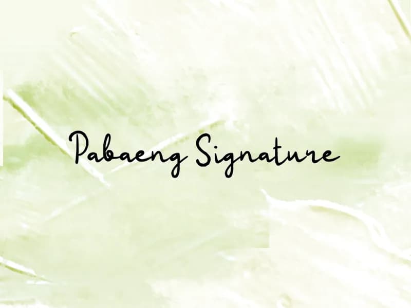 Pabaeng Signature