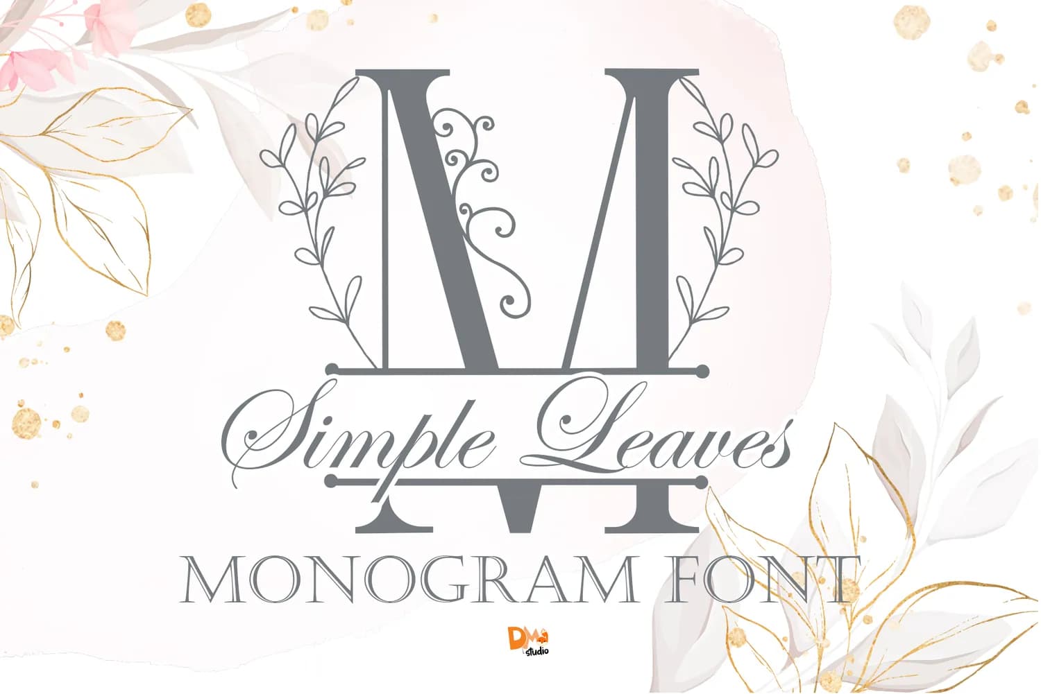 Simple Leaves Monogram