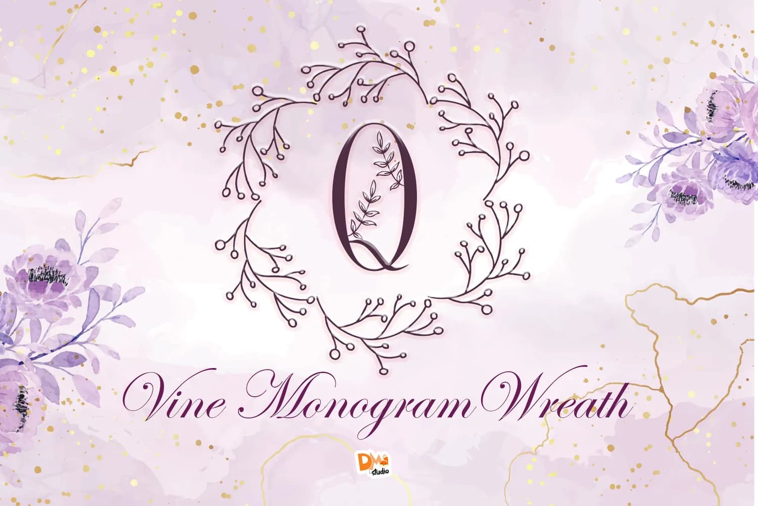 Vine Monogram Wreath