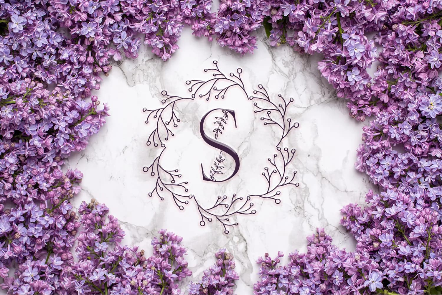 Vine Monogram Wreath