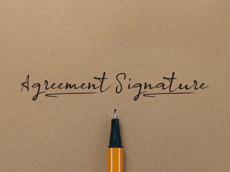a Agreement Signature
