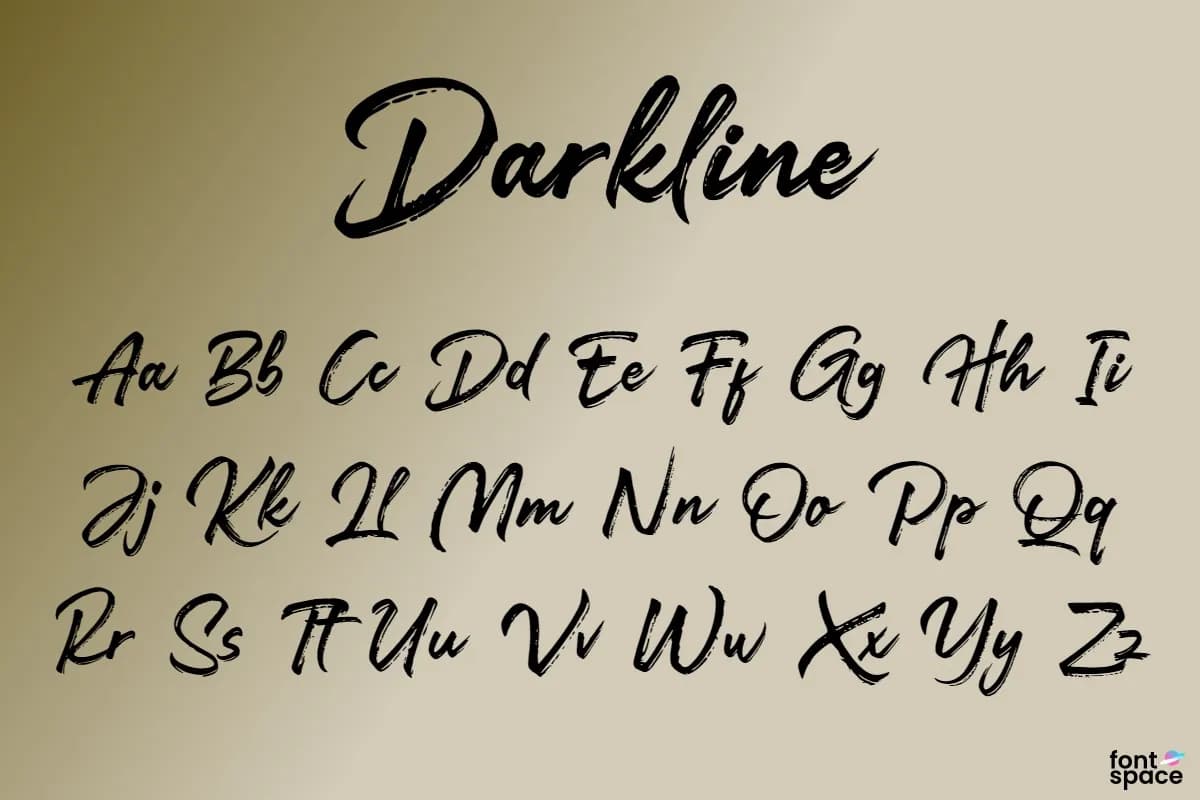 Darkline Brush Script