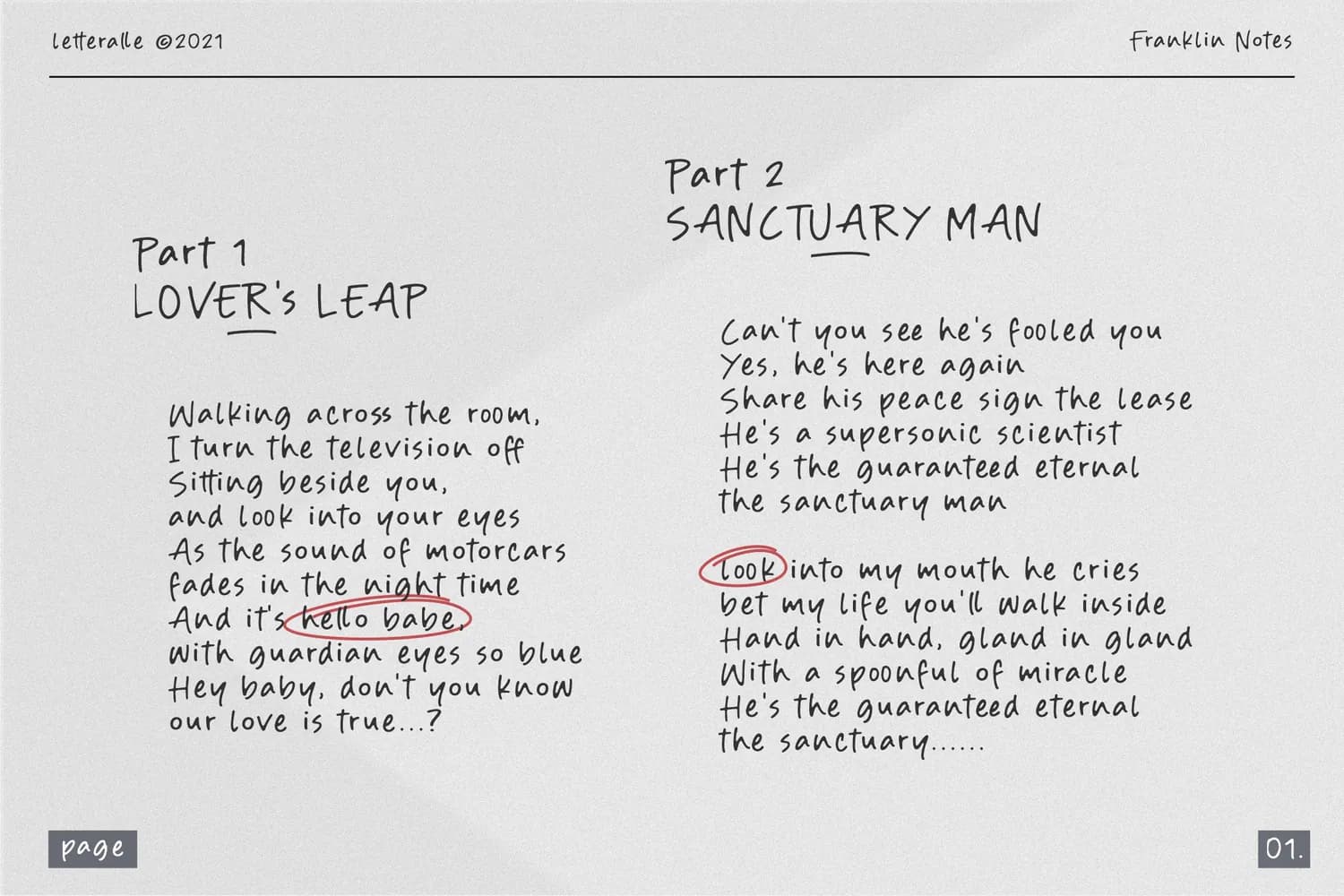 Franklin Notes